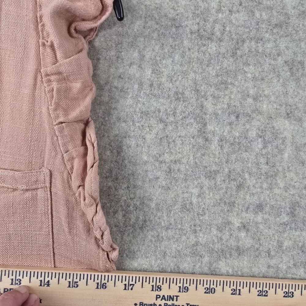 New In Womens Ruffled Hemline Dress S Pink Rayon & Polyester Blend - Picture 8 of 8